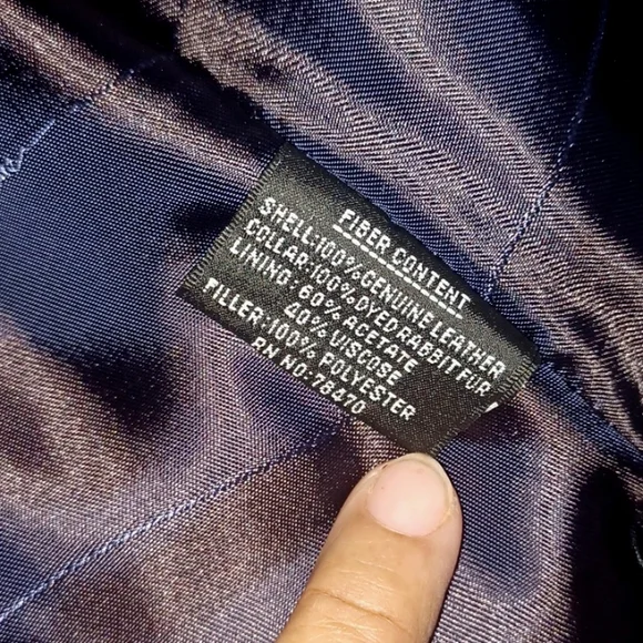 💯Nicole Miller Black Genuine Leather Jacket Sz. L (12-14) - Picture 8 of 9